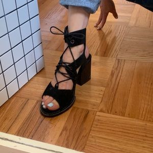 Free People Lace Up Heels